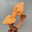 Load image into Gallery viewer, Orange & White Check BellaBow