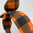 Load image into Gallery viewer, Orange & Black Buffalo Plaid BellaBow