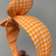 Load image into Gallery viewer, Orange & White Check BellaBow