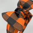 Load image into Gallery viewer, Orange & Black Buffalo Plaid BellaBow XL