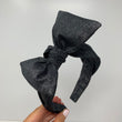 Load image into Gallery viewer, Black Glitter BellaBow XL