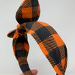 Load image into Gallery viewer, Orange & Black Buffalo Plaid BellaBow
