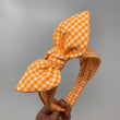 Load image into Gallery viewer, Orange & White Check BellaBow