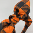 Load image into Gallery viewer, Orange & Black Buffalo Plaid BellaBow