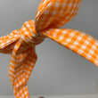 Load image into Gallery viewer, Orange & White Check BellaBow