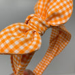 Load image into Gallery viewer, Orange & White Check BellaBow