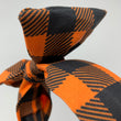 Load image into Gallery viewer, Orange & Black Buffalo Plaid BellaBow XL