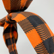 Load image into Gallery viewer, Orange & Black Buffalo Plaid BellaBow XL