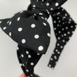 Load image into Gallery viewer, Black and White Polka Dots BellaBow XL