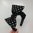 Load image into Gallery viewer, Black and White Polka Dots BellaBow XL