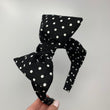 Load image into Gallery viewer, Black and White Polka Dots BellaBow XL