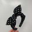 Load image into Gallery viewer, Black and White Polka Dots BellaBow