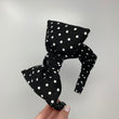 Load image into Gallery viewer, Black and White Polka Dots BellaBow XL