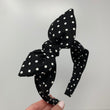 Load image into Gallery viewer, Black and White Polka Dots BellaBow