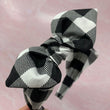 Load image into Gallery viewer, Black And White Plaid BellaBow
