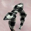 Load image into Gallery viewer, Black And White Plaid BellaBow