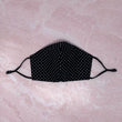 Load image into Gallery viewer, Black & White Polka Dot Reversible Face Mask