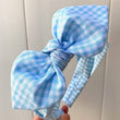Load image into Gallery viewer, Blue And White Check Hairband