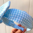 Load image into Gallery viewer, Blue And White Check Hairband