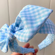 Load image into Gallery viewer, Blue And White Check Hairband