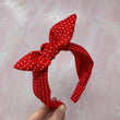 Load image into Gallery viewer, Red With White Polka Dots BellaBow