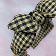 Load image into Gallery viewer, Black and Tan Checkered BellaBow