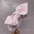 Load image into Gallery viewer, Pink & White Stripe Seersucker BellaBow