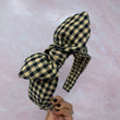 Load image into Gallery viewer, Black and Tan Checkered BellaBow
