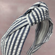 Load image into Gallery viewer, Gray & White Stripe Seersucker BellaBand