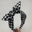 Load image into Gallery viewer, Black and White Buffalo Plaid BellaBow