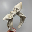 Load image into Gallery viewer, "The Amanda Woods" Ivory Velvet BellaBow