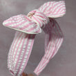 Load image into Gallery viewer, Pink & White Stripe Seersucker BellaBow