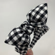 Load image into Gallery viewer, Black and White Buffalo Plaid BellaBow