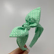 Load image into Gallery viewer, Mint With White Polka Dots BellaBow