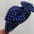 Load image into Gallery viewer, Navy With White Dots Hairband