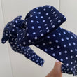 Load image into Gallery viewer, Navy With White Dots Hairband