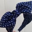 Load image into Gallery viewer, Navy With White Dots Hairband