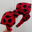 Load image into Gallery viewer, Red With Black Dots Hairband