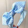Load image into Gallery viewer, Blue And White Check Hairband
