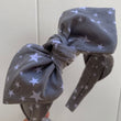 Load image into Gallery viewer, Grey with White Stars Hairband