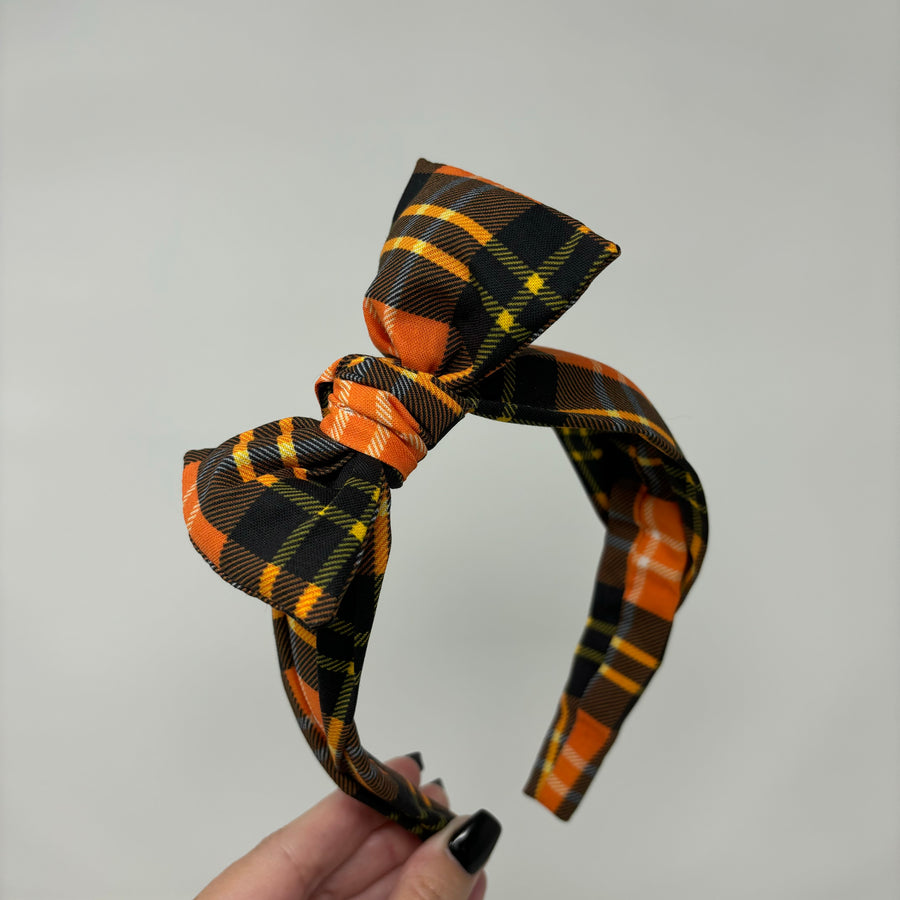 Pumpkin Plaid BellaBow XL