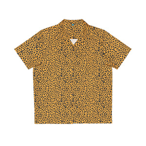 Cheetah Print Hawaiian Button Up Shirt