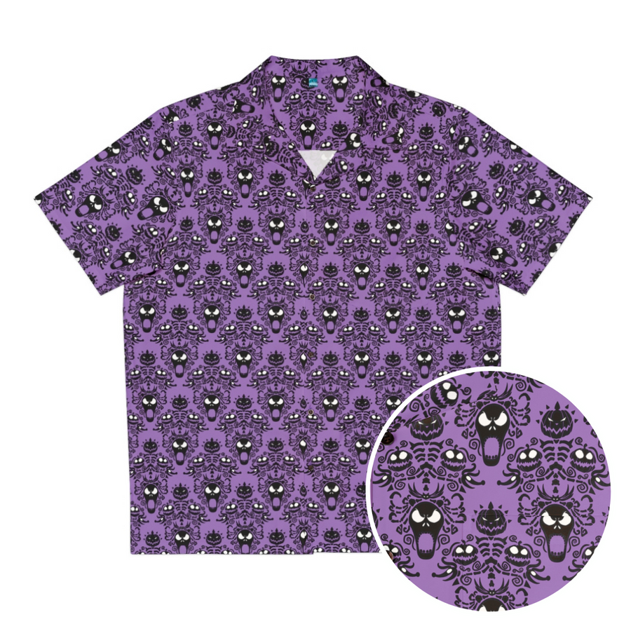 "Nightmare Mansion" Hawaiian Button Up Shirt