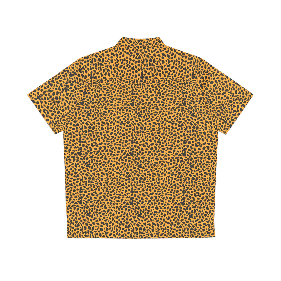 Cheetah Print Hawaiian Button Up Shirt