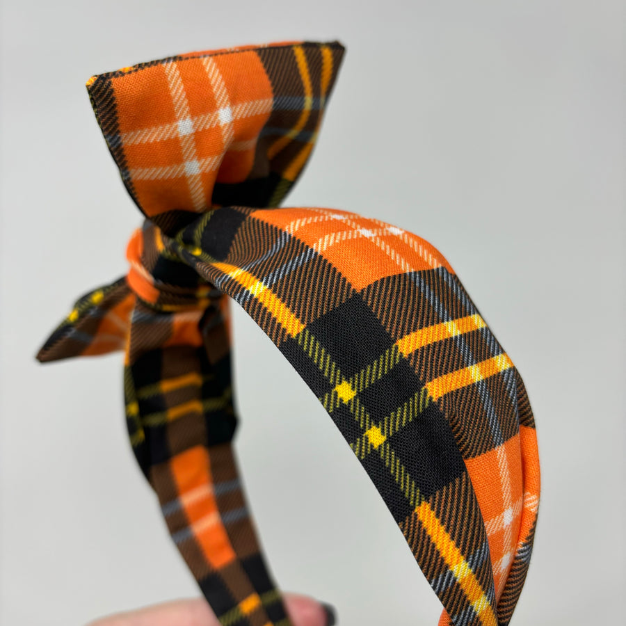 Pumpkin Plaid BellaBow XL