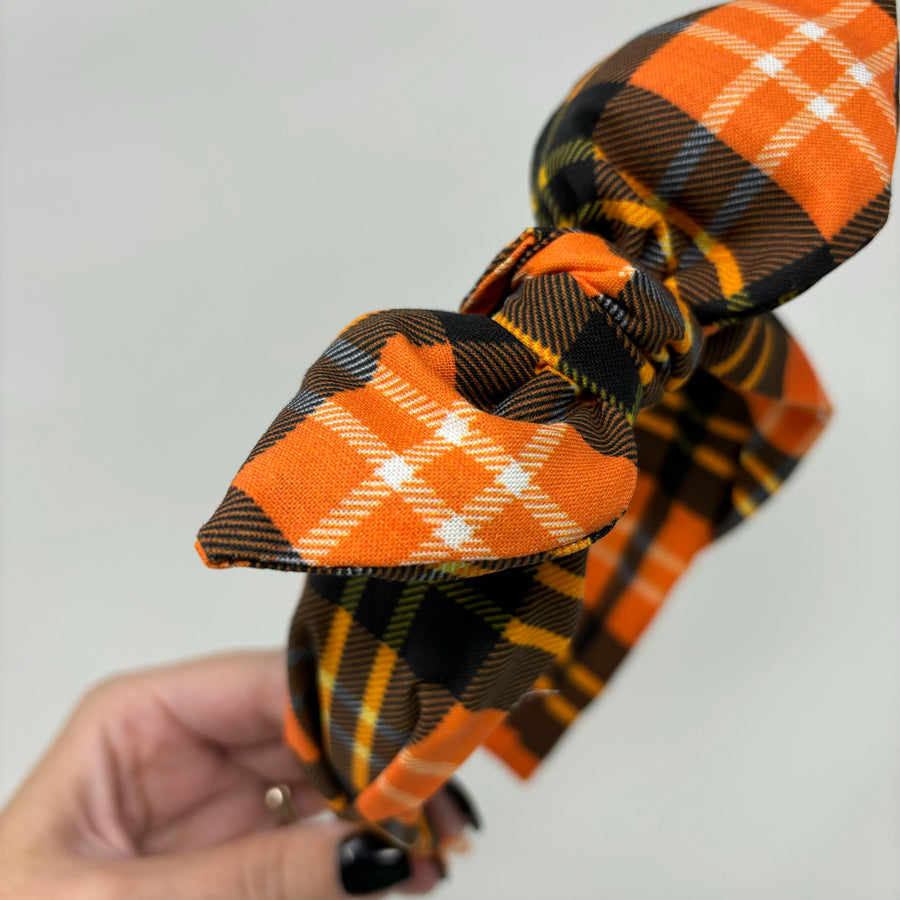 Pumpkin Plaid BellaBow