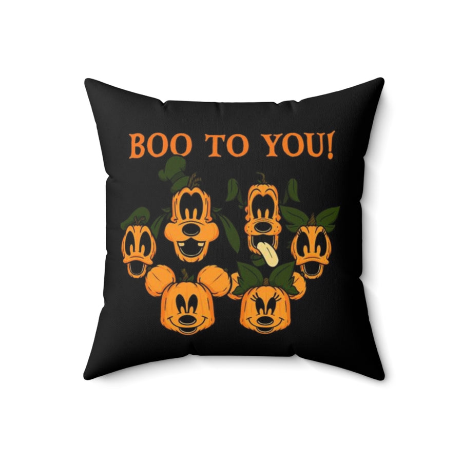 "Boo To You" Faux Suede Square Pillow Case