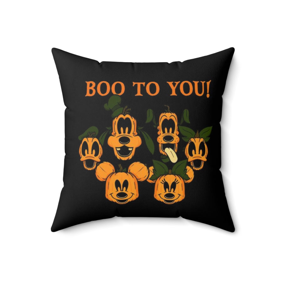 "Boo To You" Faux Suede Square Pillow Case