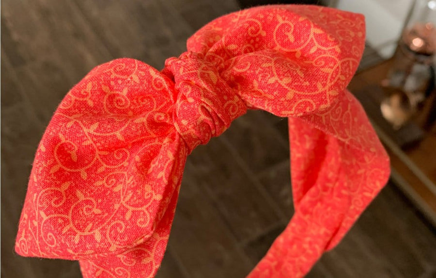 Red Paisley Hairband