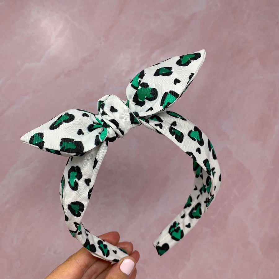Green Cheetah Print BellaBow
